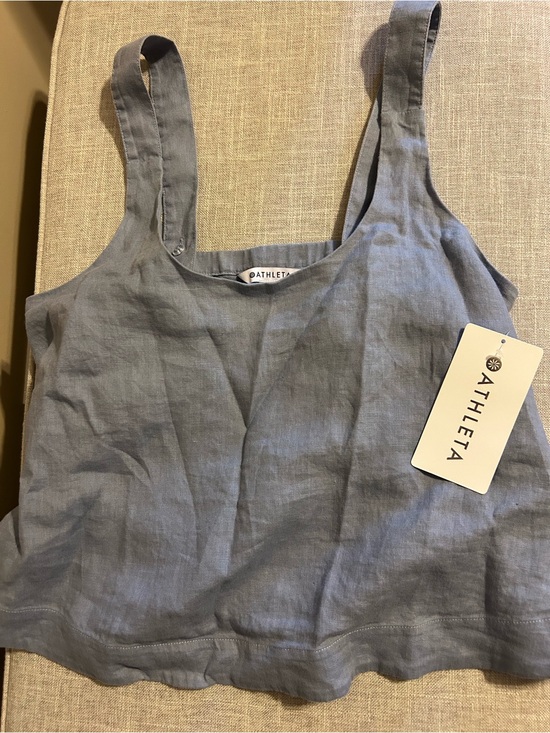 Athleta Tops - Athleta Women's Light Blue Linen Tank Top